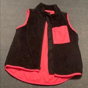 Girls navy and hot pink vest
